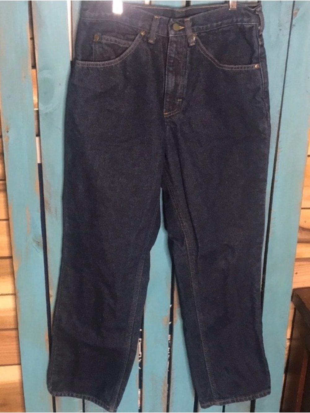 Oshkosh men’s flannel lined jeans tag size 32x30 (actual 30x27.5) dark wash
